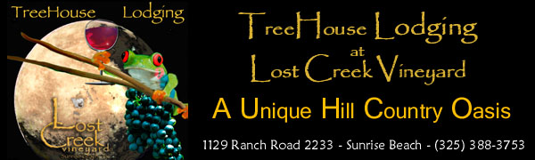 TreeHouse B&B at Lost Creek Vineyard - Sunrise Beach, Texas