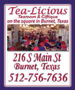 Tea-Licious Tea Room in Burnet, Texas