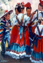 Painting by  Mitch Castor, one of the artists featured at Riverbend Fine Art in Marble Falls, Texas