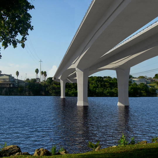 New Bridge over Lake Marble Falls