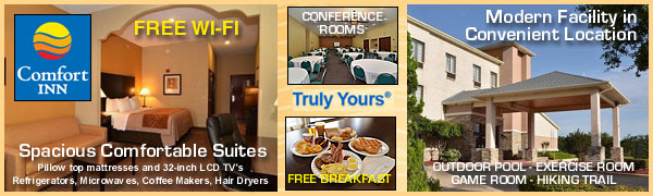 Comfort Inn & Suites, Burnet, Texas - Newly Renovated - Large Comfortable Suites - Convenient Location