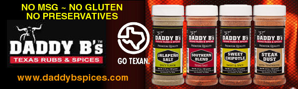 Daddy B's Texas BBQ Spices - Made in Texas - No MSG's - No Gluten - No Preservatives - No Artificial Coloring - Just Pure Flavor for Everything you Eat