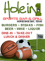 Hole in 1 Sports Bar & Grill - Full Service Restaurant - Inside and Patio Dining - Catering - Dine-in or Take Out - Burgers, Steaks, Salads, Chicken, Fish, Pizza - Open 7 Days