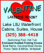 Valentine Lakeside Resort on Lake LBJ